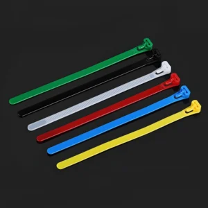 CHINEE XG Brand 8x250mm Releasable Nylon Cable Ties 7.6x250mm Reusable Zip Ties Industrial Use Length 10″