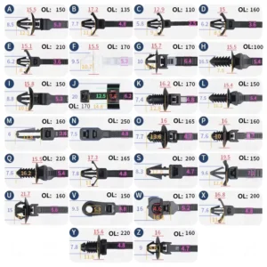 CHINEE XHG High Strength Self-Locking Nylon Cable Ties Set Heat Resistant 2.5mm 215/160/90mm Reusable Wire Harness Fixation 300mm