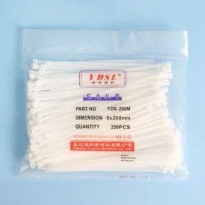 CHINEE Nylon Cable Ties 8mm Self Locking Cable Strap Wraps 200mm UV resistant Nylon 66 for Wire Management
