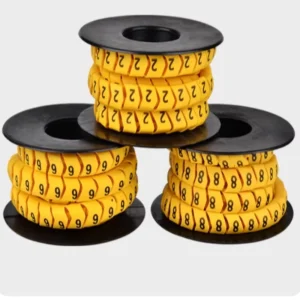 CHINEE Yellow Cable Marker EC-J Profile-shaped EC Cable Marker Sleeve EC-0 Cable Marker with Number