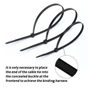 CHINEE Zhonghe Custom Black White Red Orange Yellow Green Blue Purple Grey Nylon Cable Tie 3.6*200mm Plastic Strip Lock