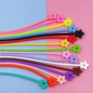 CHINEE taodao Cartoon Five pointed Star Monochrome silicone cable ties diy handmade jewelry accessories natural Korean version