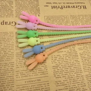 CHINEE taodao Fluorescent Luminous transparent Rabbit silicone cable Ties diy Handmade jewelry accessories Natural Korean version