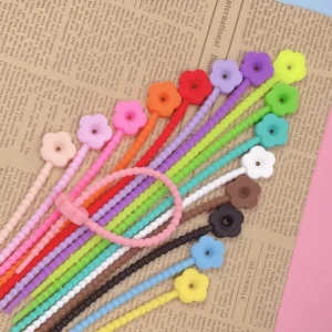 CHINEE taodao Plum blossom flower single-color silicone cable ties diy handmade jewelry accessories Natural Korean version rope