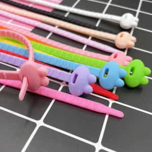 CHINEE taodao Single color Epoxy Silicone Cable Ties DIY Jewelry Accessories Natural Korean Version Rope Cartoon